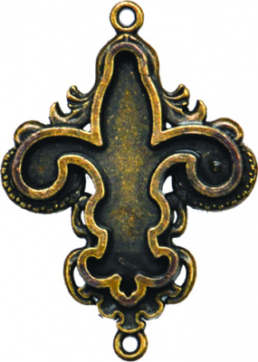 Заготовки для украшений «Fleur Bezel-Small-Bronze» (Бронза)