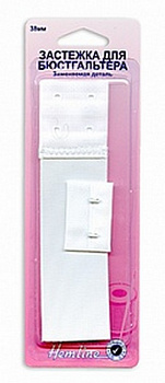 Застежка для изменения объема бюстгалтера "Hemline", 38мм, цвет белый