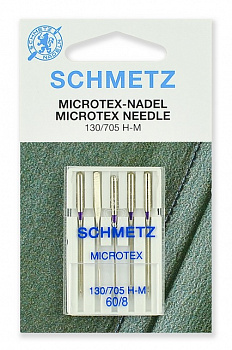 Иглы микротекс 130/705H-M № 60, 5 шт.0702064 Schmetz (особо острые)