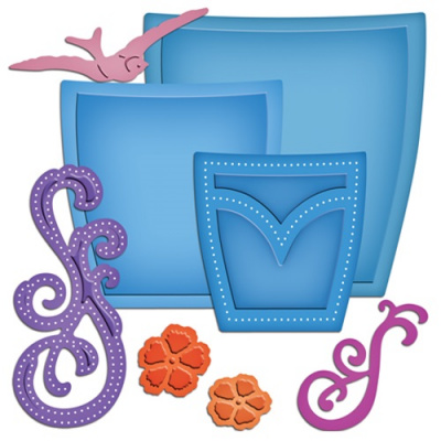 Набор ножей Spellbinders® Shapeabilities® "Карманчики и завитки"