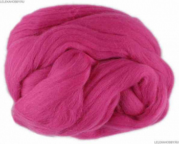 Гребенная лента "Троицкая" 100% шерсть тонкая  упак/200г. (розовая)