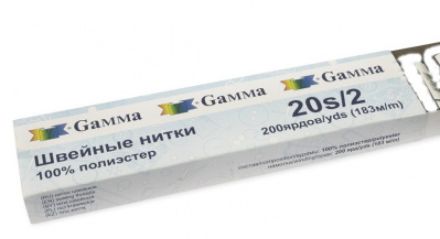 Швейные нитки "Gamma" / "Micron" (полиэстер) 200 я 183 м 10 шт цв.БЕЛЫЙ