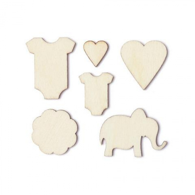 Набор деревянных украшений  "American Crafts" Studio Calico 331589 «Story Time»34шт.