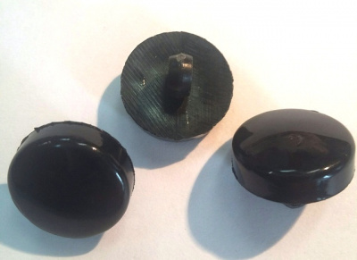 Пуговицы в тубе 12мм, цв. черн.  18 шт/упак.