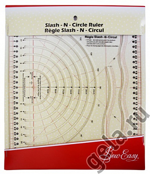 Линейка круглая с прорезями для работы с ножом,Размер: 31 x 26 см