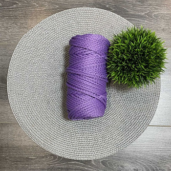 Шнур полиэфирный 5 мм с сердечником (фиолетовый) 50м (51)