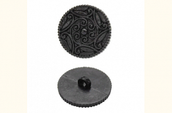 Пуговицы в тубе 55945  на ножке 28мм цвет черный 12шт.