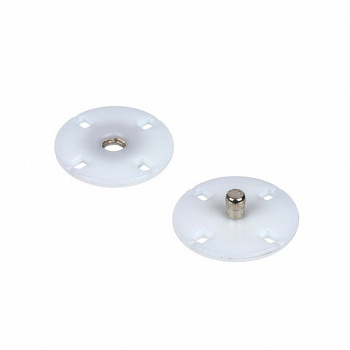 Кнопка пришивная "Gamma" KLE-20 металл d 20 мм 5 шт. №01 белый