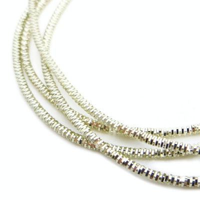 Канитель (трунцал) мягкая, фигурная KAN/MN1-07  глянец, серебро