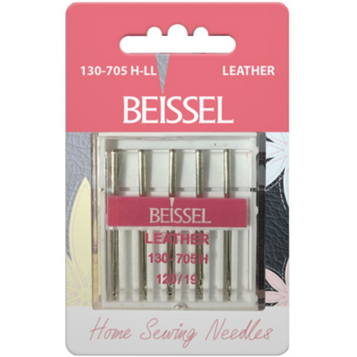 Иглы д/бытовых швейных машин для кожи (Leather),5 шт, № 120, 130-705 H-LL/блистер, BEISSEL