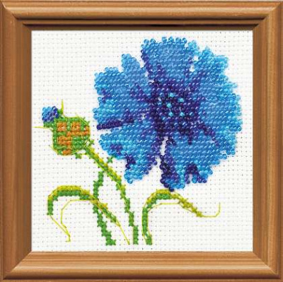 Набор для вышивания «Сотвори Сама» 1318 Василек,10х10 см