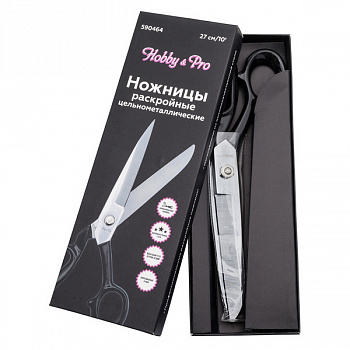 Ножницы "Hobby&Pro"590464  раскройные цельнометаллические 27 см/10' 