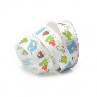 Лента декоративная арт.TBY.ЛРР.ТХ-14,3 репсовая  шир.2,5см цв. бел.  уп.9,14м