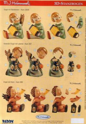 Аппликация "Хуммель"бумажная  вырубная  для объемных рисунков, 210х297 мм