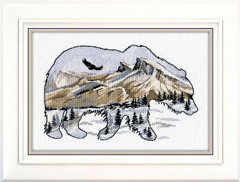 Набор для вышивания «Овен» 1052 Мир животных. Медведь  23 х 15 см