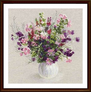 Набор для вышивания «Сотвори Сама» 1010 Летний букет,48х48 см