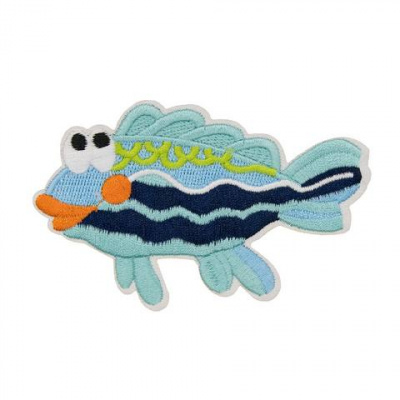 Термоаппликация Hobby&Pro 'Морская рыбка', голубая, 6*10см, 