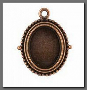 Основа MFB-03 "Zlatka" 1,8х2,3 см 10 шт. под античную медь