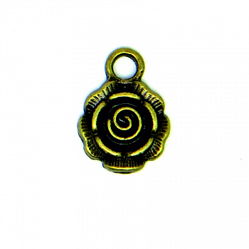 Металлические шармы "Рукоделие" MPR023 Роза, 18х14мм