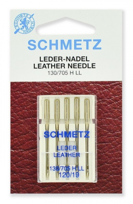 Иглы для кожи 130/705H LL № 120/19, 5 шт. Schmetz 0701188