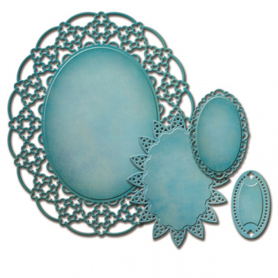 Набор ножей Spellbinders® Nestabilities® Decorative Elements "Регалия в овале"