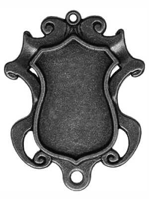 Заготовки для украшений «Shield Bezel-Small - Silver» (Серебро)