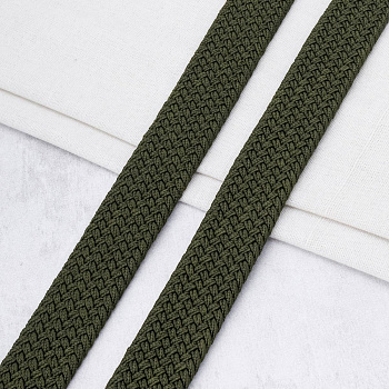 3Al296 Стропа ременная плетеная эластичная (30% латекс, 70% полиэстер) 34мм*22,86м (11 хаки)