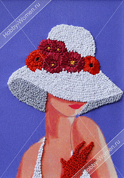 Набор для вышивания лентами "WH" ВЛШС0003 Серия шляпки №3