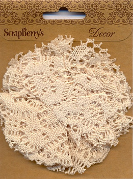 Цветок "ScrapBerry's" из ткани, ажурный для декорирования (1202006)