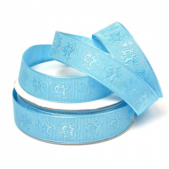 Лента декоративная R09.2, 25 мм, упак/18,28 м, 02 голубой