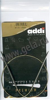 Спицы круговые супергладкие, никель, ADDI 105-7, 50 см, №3.0