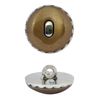 Пуговицы в тубе 20мм. на ножке А943 (серебро/беж) упак/12шт.