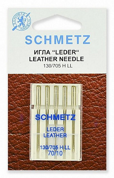 Иглы для кожи 130/705H LL № 70/10, 5 шт. Schmetz 0701188