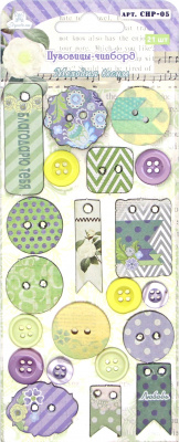 Чипборд & пуговицы "Рукоделие" Мелодия весны