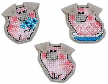 Набор для вышивания «РИОЛИС» 1750АС Магниты "Поросята"