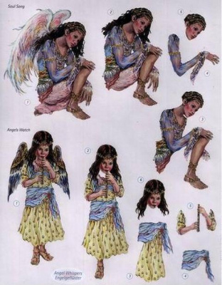 Аппликация бумаж.вырубная для объем. рисунков,"Ангел души" 210х297 мм