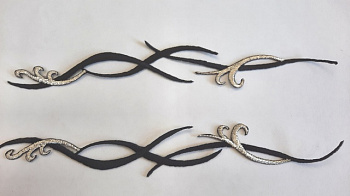 Аппликации на клею 323AB упак/10шт. черные