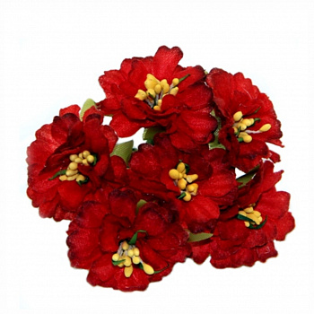 Декоративный букетик "Рукоделие", DKB151H красный