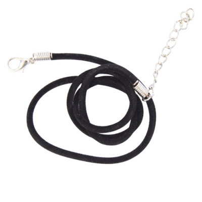 Шнурок для бижутерии "Астра" WRE1002-B1, 43 см, d=2.5мм, велюр, черный