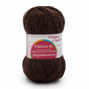 Деревенька, пряжа для ручного вязания (251, коричневый)