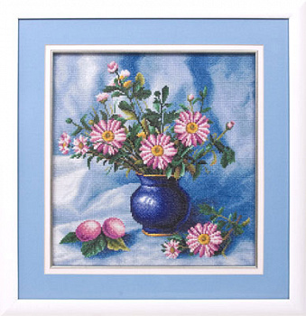Набор для вышивания «Panna» Ц-0978 Букет хризантем в вазе