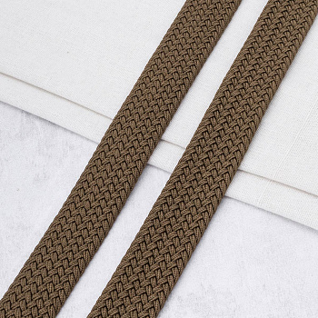 3Al296 Стропа ременная плетеная эластичная (30% латекс, 70% полиэстер) 34мм*22,86м (09 т.бежевый)