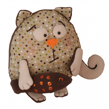 Набор для изготовления игрушки "CAT'S STORY" С005 Котик с рыбкой, 21 см