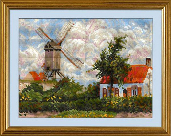 Набор для вышивания «РИОЛИС» 1702 Ветряная мельница в Кноке 33*25 см