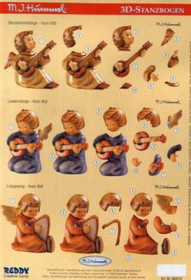 Аппликация "Хуммель"бумажная  вырубная  для объемных рисунков, 210х297 мм