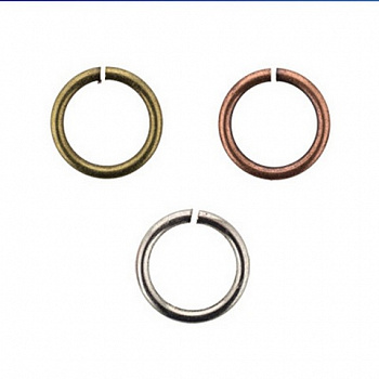 Кольцо соединительное "Zlatka" FMK-R03 6мм, 50 шт.  под античное серебро