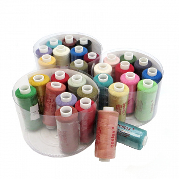 Набор ниток 40/2 400ярд.., Ассорти , 10 шт/набор, Bestex