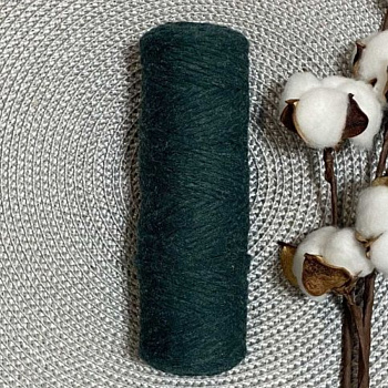 Шпагат хлопковый крученый 3мм (изумруд) 100м