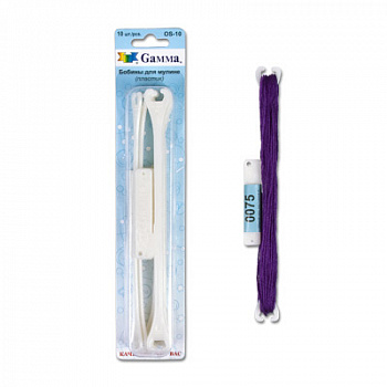 Бобины "Gamma"для мулине  OS-10, 10 шт в блистере белый