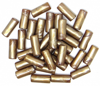 Бусы полимерные 10х25 мм, 250 г/упак (карамельный)